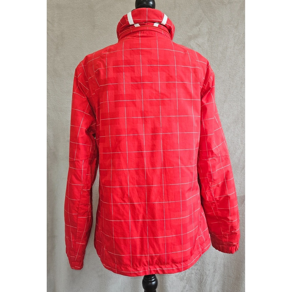 Sunice Waterproof Ski Jacket Red/White Grid - Size 14 - MINT Condition with Hood - Picture 2 of 12
